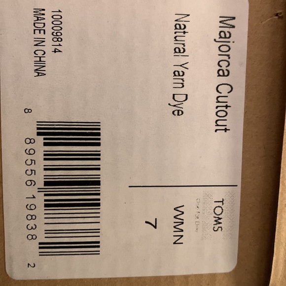 TOMS "Majorca Cutout" Natural Yarn Dye in size 7 - Picture 8 of 8